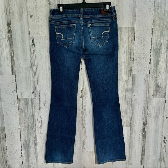 AMERICAN EAGLE Slim Boot Stretch Blue Jeans 2 - Picture 6 of 6
